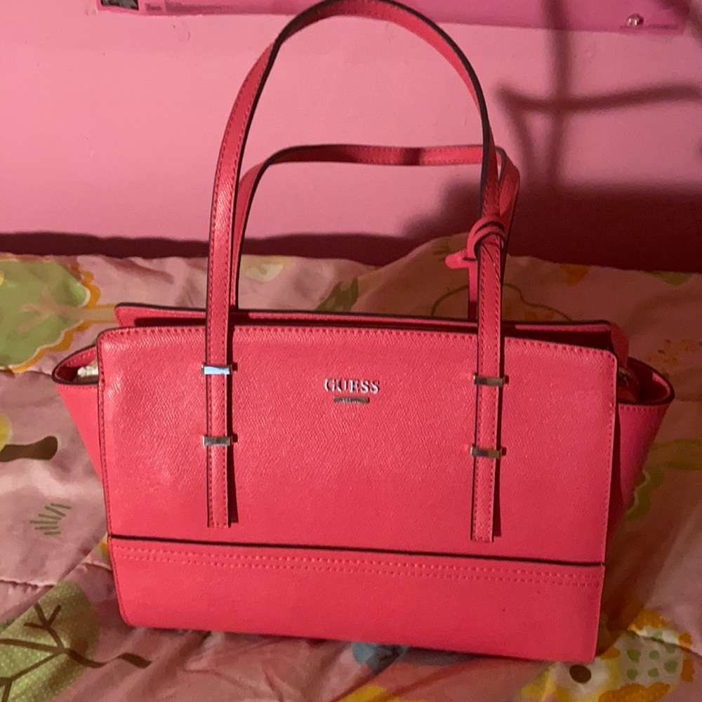GUESS Purse ….BEAUTIFUL passion pink rose coloured purse with Gold detailing
